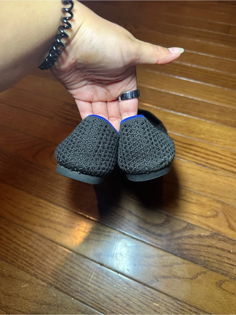 Rothy's The Point Black Honeycomb Flats -  W10